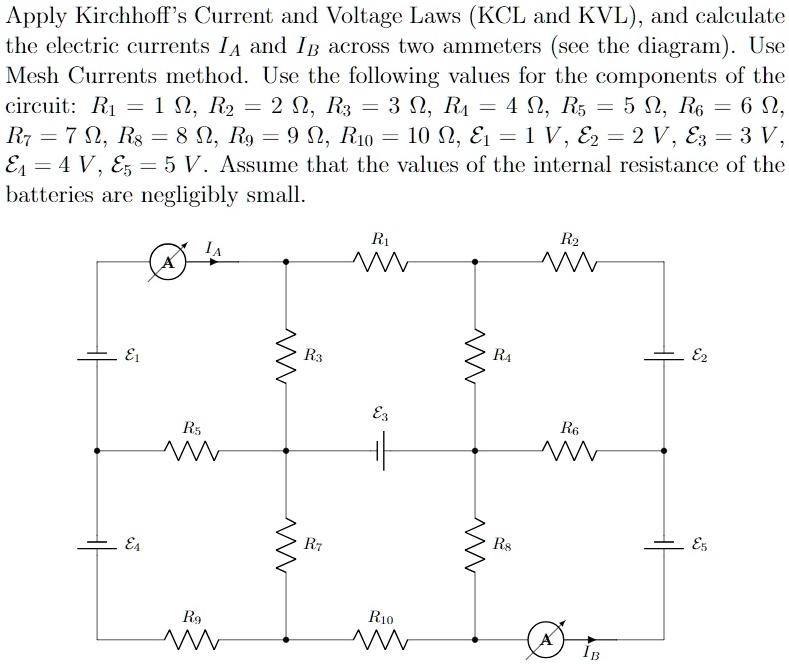 SOLVED Apply Kirchhoff's Current and Voltage Laws (KCL and KVL), and
