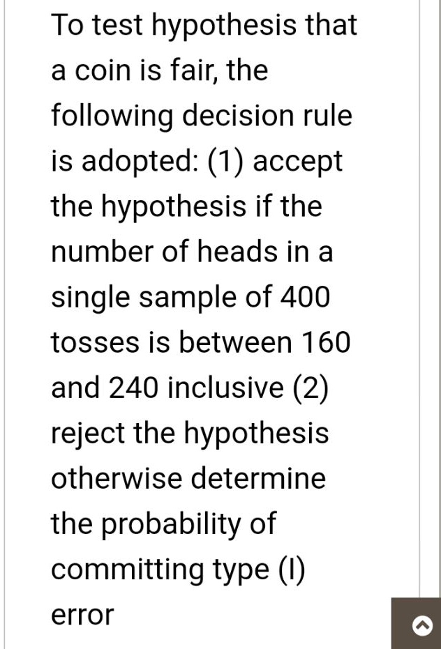 hypothesis test coin is fair