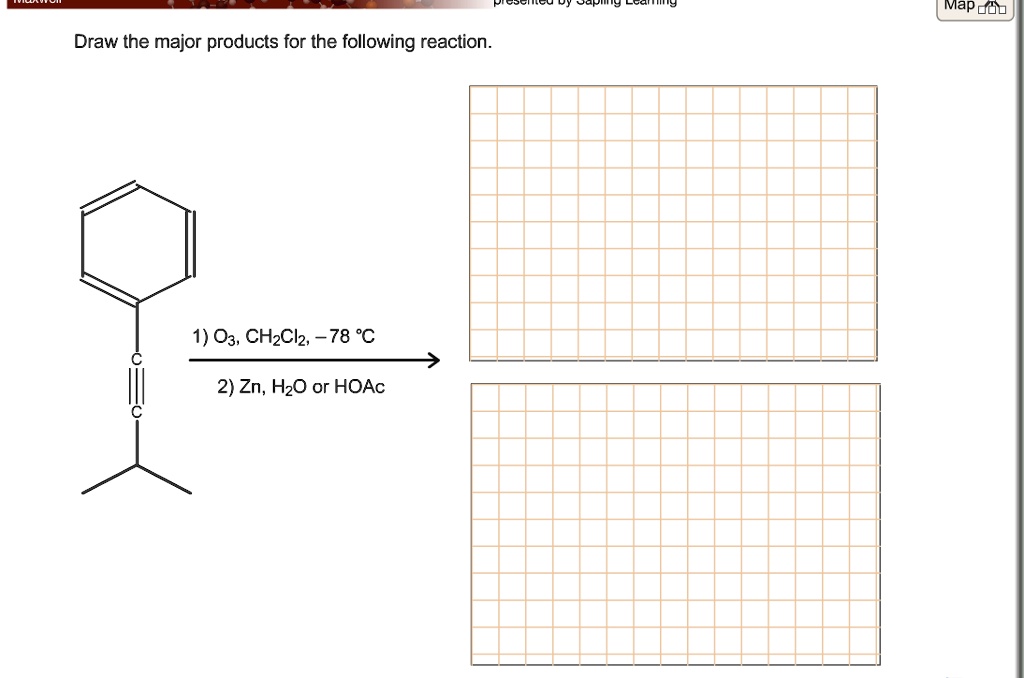 Solved Draw The Major Products For The Following Reaction O3 Ch2cl2