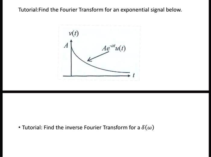 SOLVED: Tutorial:Find the Fourier Transform for an exponential signal ...