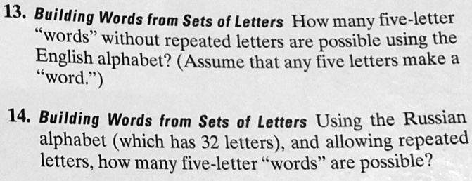 how many 5 letter words can you make without repeating letters