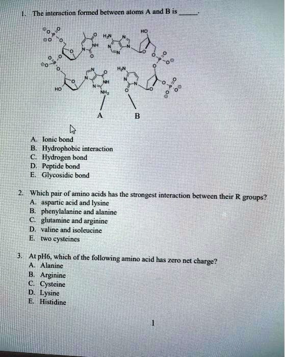 SOLVED: The Interaction Formed Between Atoms A And B Is Ionic Bond ...