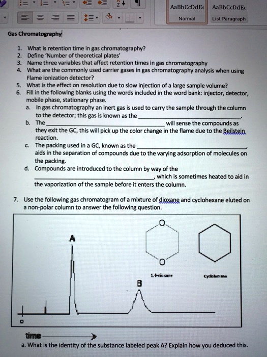 SOLVED AaBbCcDdEt AaBbCcDdEc Normal List Paragraph Gas t