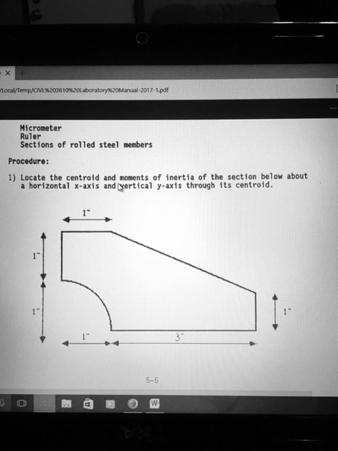 SOLVED: Locate the centroid and moments of inertia of the section below ...