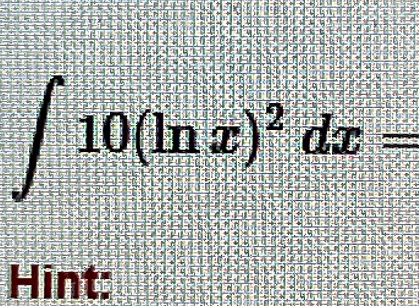 ∫10(lnx)^2 dx =