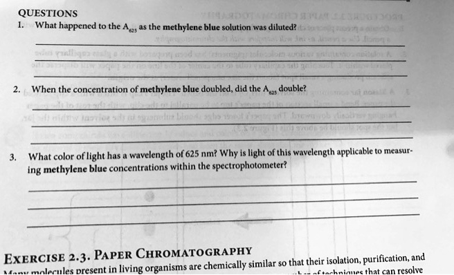 SOLVED: QUESTIONS: What happened to the Ags as the methylene blue ...