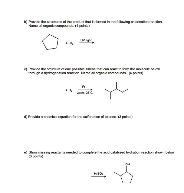 SOLVEDProvide the structures of the product that ommed the following