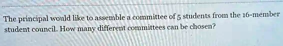 The principal would like to assemble a committee of 5 students from the 16-member student council. How many different committees can be chosen?