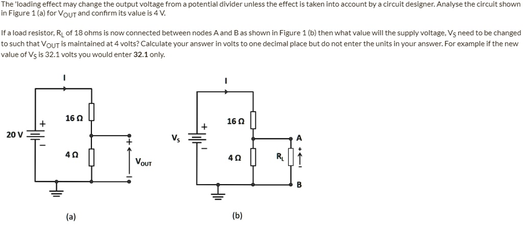 SOLVED: The 'loading effect may change the output voltage from a ...