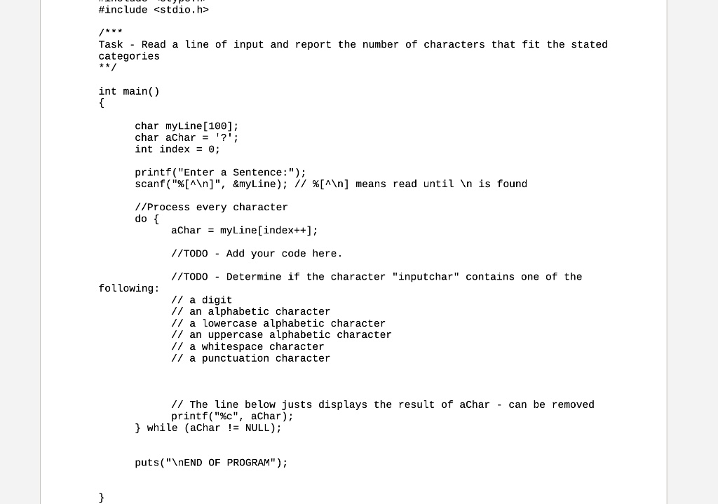 SOLVED: Using the provided program - count the number of characters ...