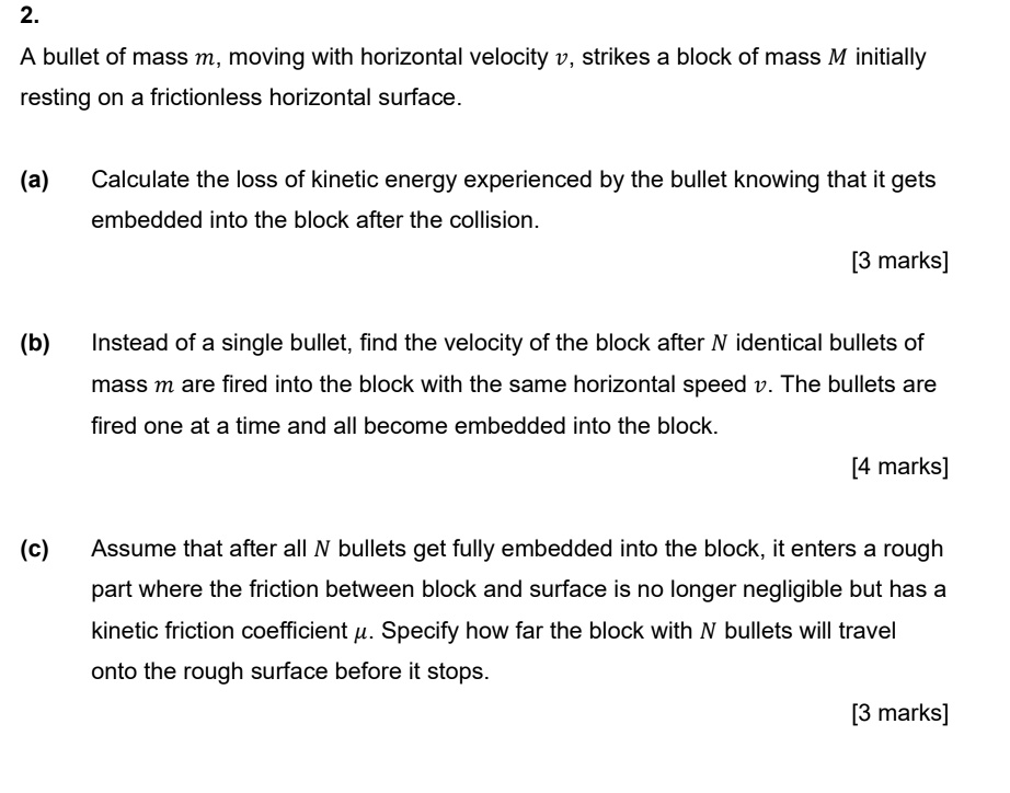 VIDEO solution: A bullet of mass m, moving with a horizontal velocity v ...