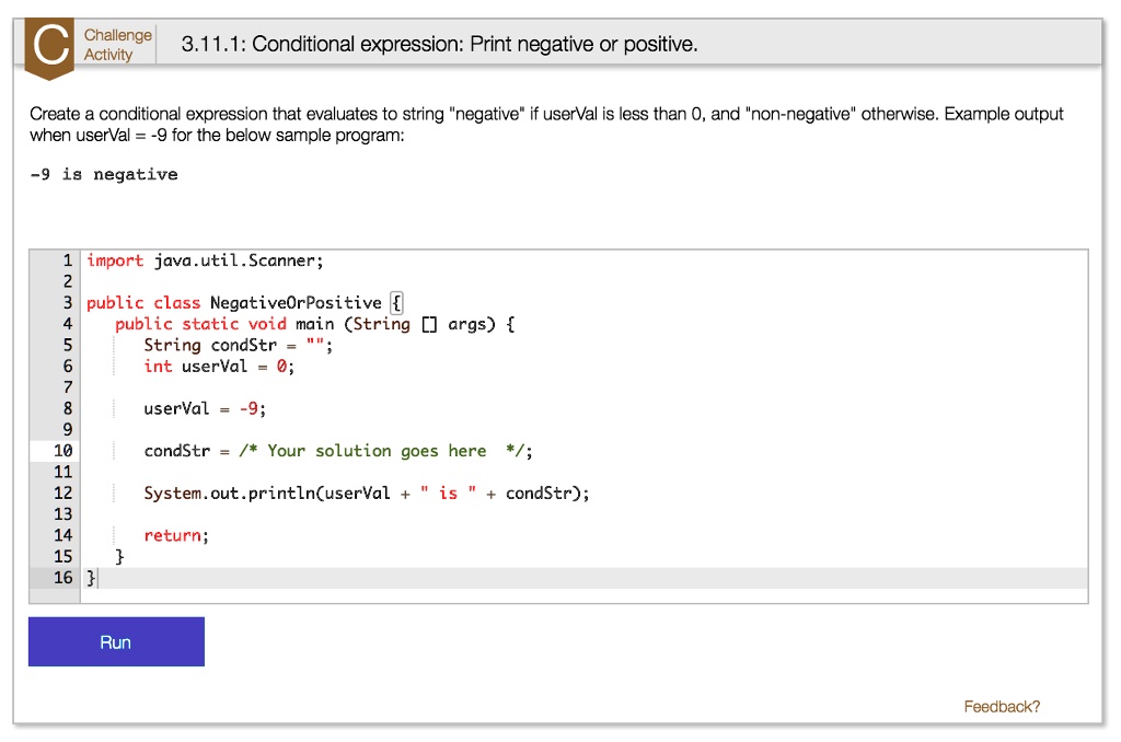 Solved Challenge Activity 3 11 1 Conditional Expression Print