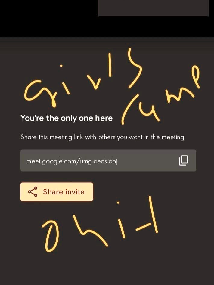 You're the only one here
Share this meeting link with others you want in the meeting
meet.google.com/umg-ceds-obj
Share invite
ohito