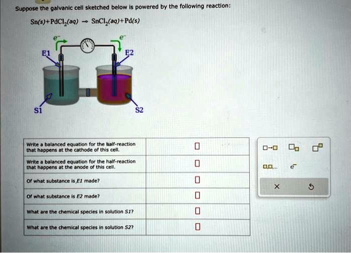 SOLVED Texts Designing a galvanic cell from a singledisplacement