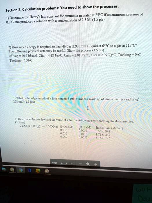 SOLVED: Section 2, Calculation problems: You need to show the processes ...