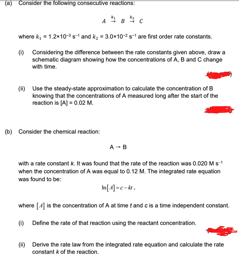 Consider The Following Consecutive Reactions: A â†’ K â†’ B â†’ Kz â ...