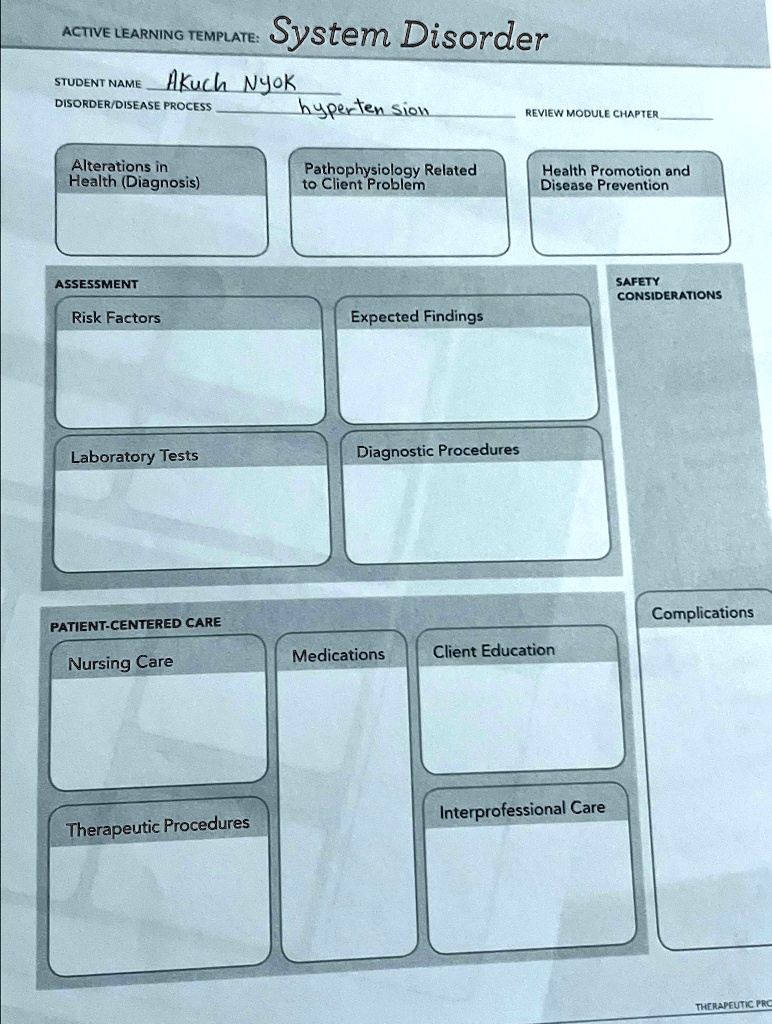 active learning template system disorder student name akuch nyok