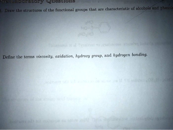 SOLVED rCLaboratory QuestionS Draw the structures of the functional