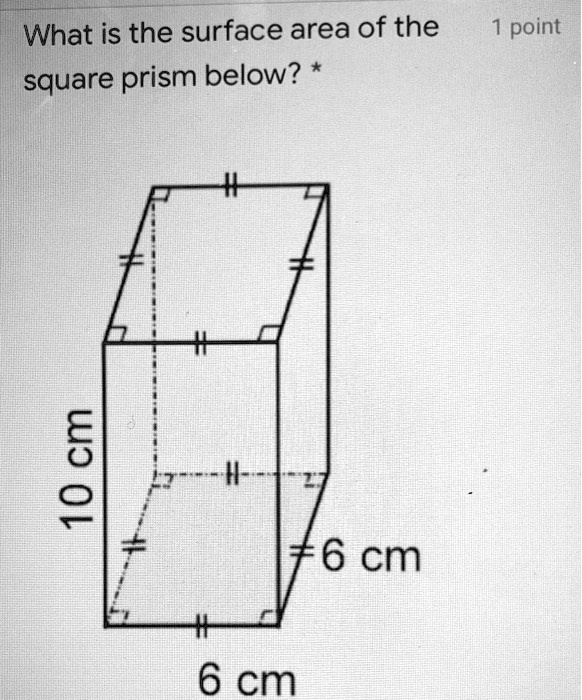SOLVEDWhat is the surface area of the square prism below? 5 2 cm 6 cm