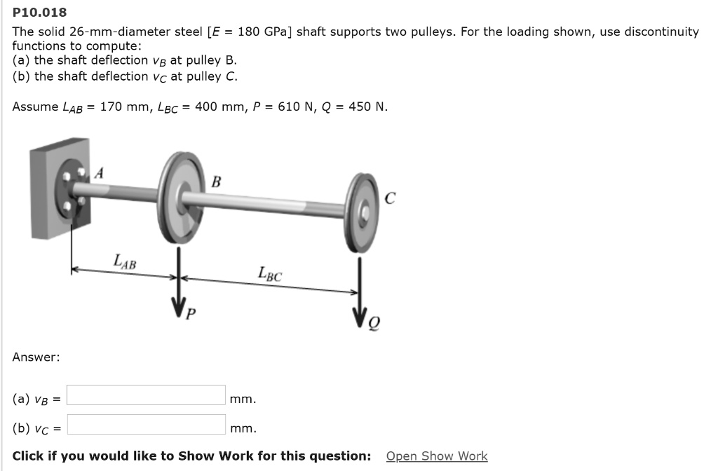 SOLVED Please solve and show work thank you P10.018 The solid 26mm