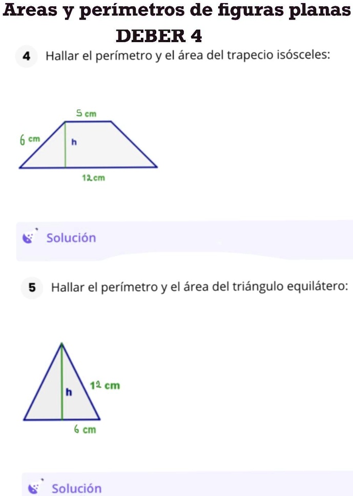 Solved: Me Ayudan Con Mi Tarea Por Favor Areas Y Perímetros De Figuras 