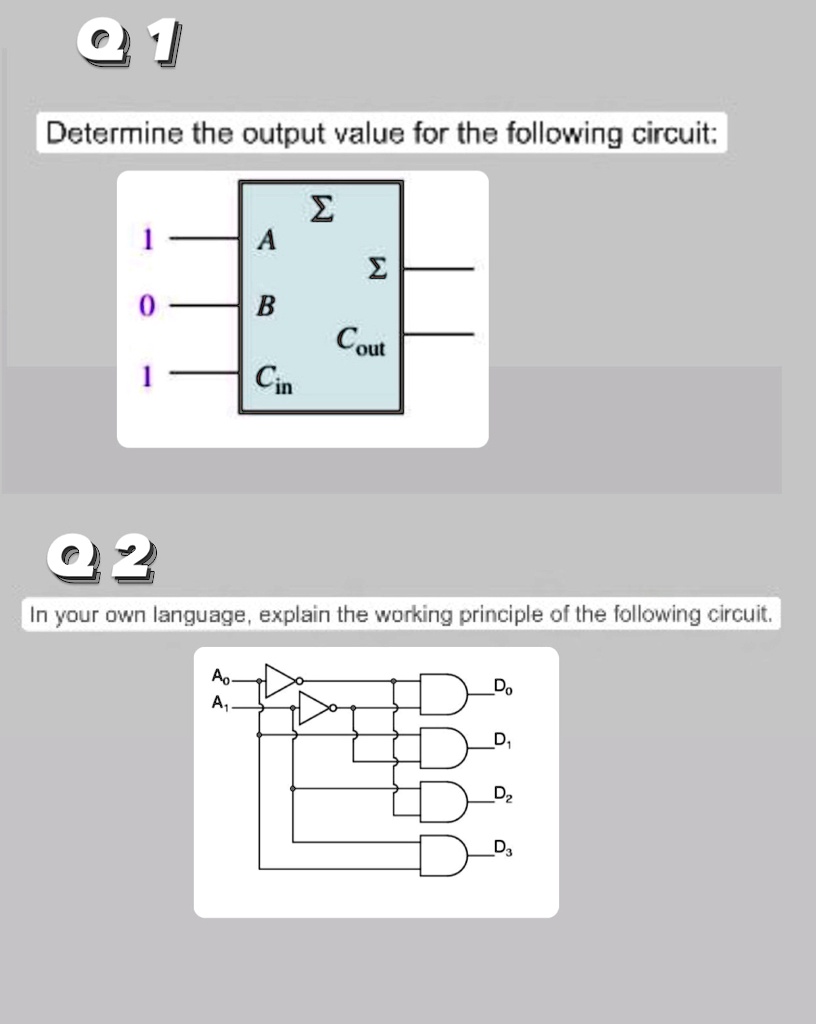 determine the output value for the following circuit in your own ...