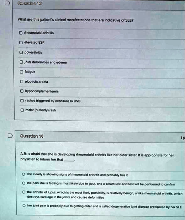 SOLVED: Question 13 What are this patient's clinical manifestations ...