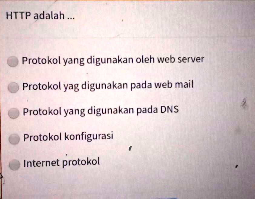 SOLVED: tolong bantu jawab dengan benarkelas 11 tkj HTTP adalah ...