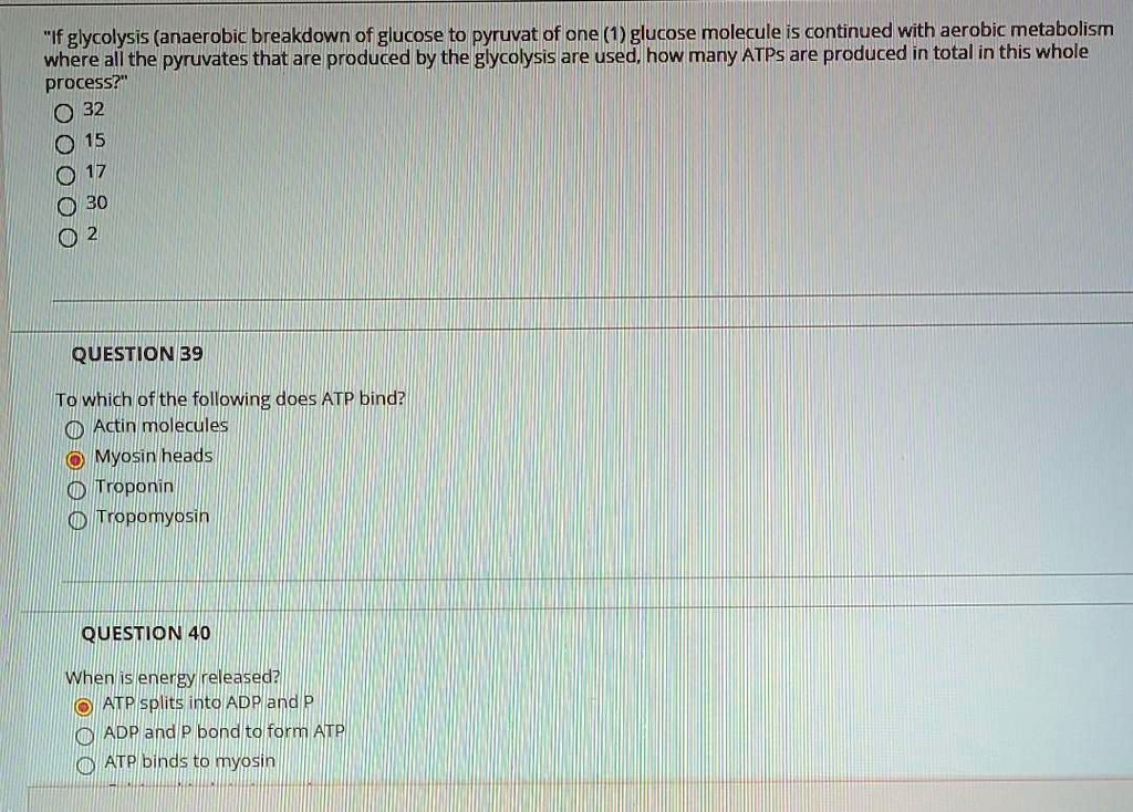 SOLVED If glycolysis (anaerobic breakdown of glucose to pyruvate) of