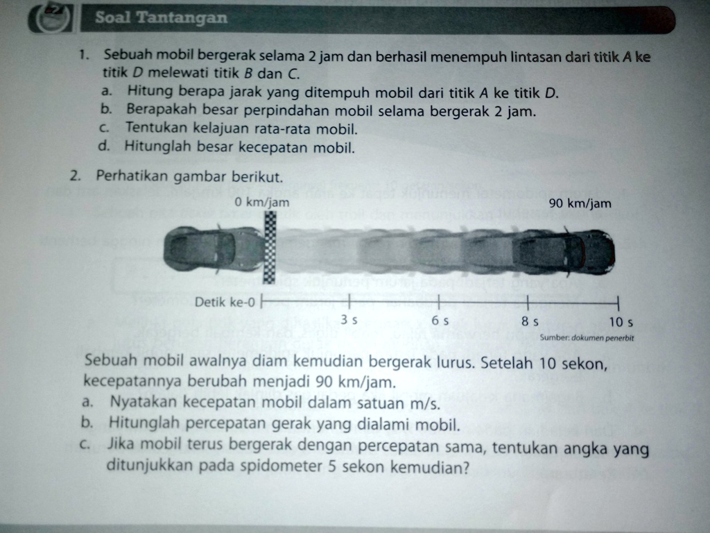 SOLVED: Bantu Jawab Ya Kak, Makasih Soal Tantangan Sebuah Mobil ...