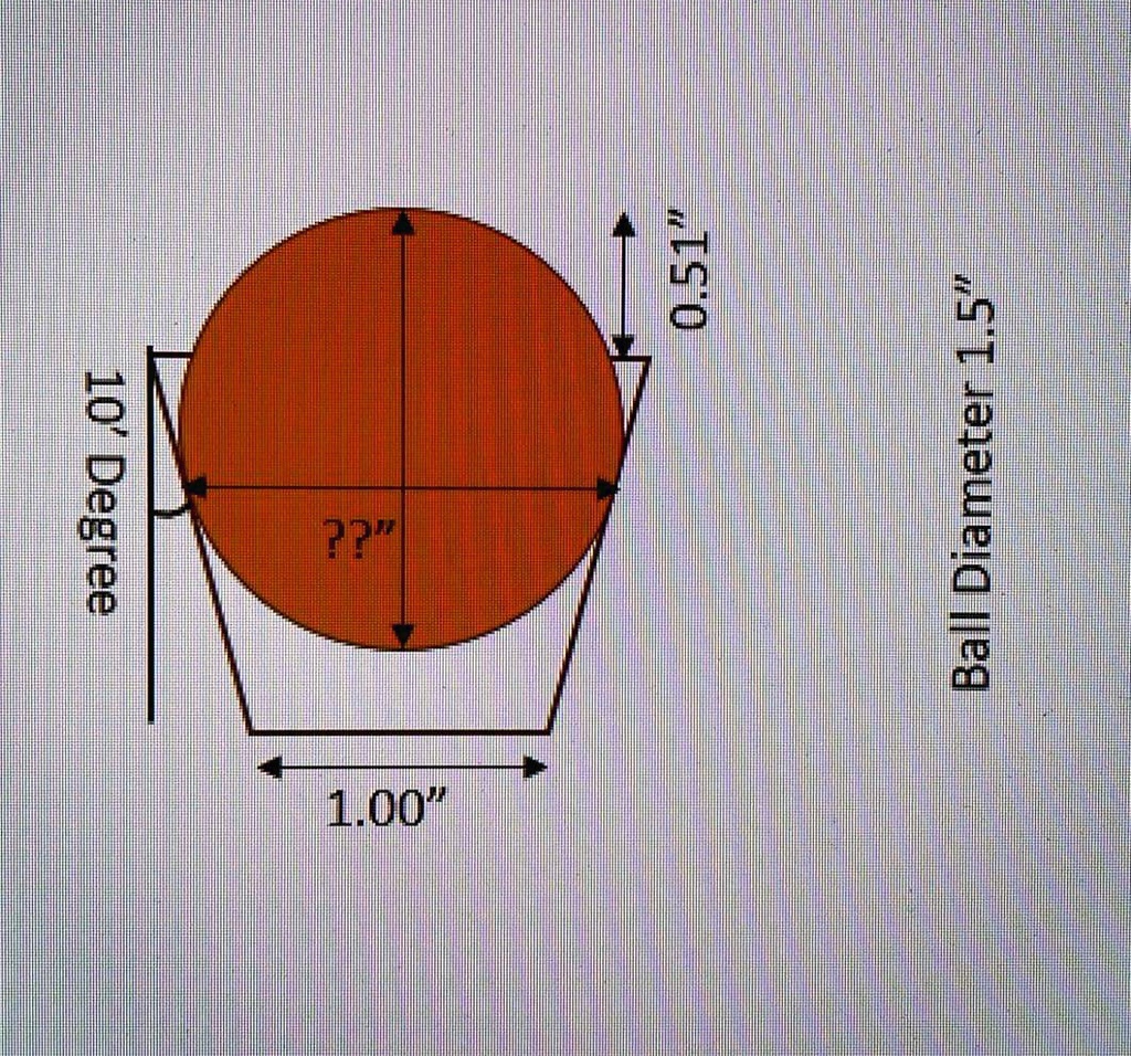 10°??"
1.00"
0.51"
Ball Diameter 1.5"