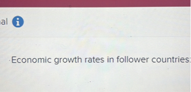 Economic growth rates in follower countries