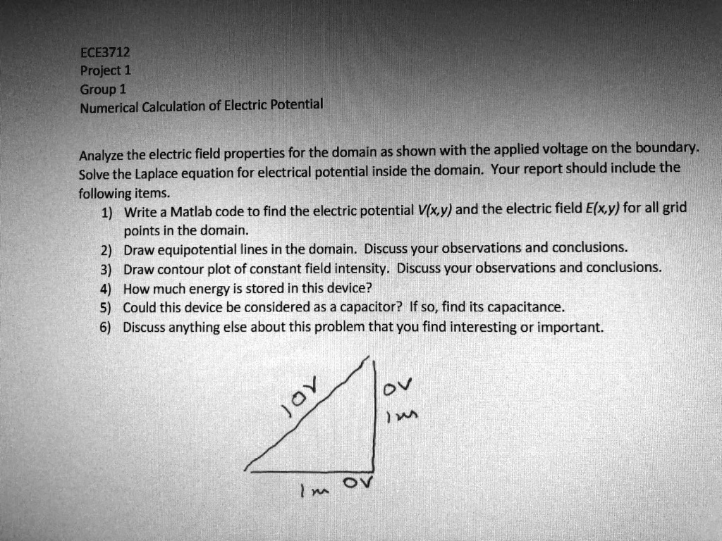 SOLVED:ECE3712 Project 1 Group 1 Numerical Calculation of Electric ...