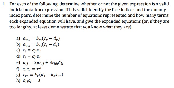 SOLVED: For Each Of The Following, Determine Whether Or Not The Given ...