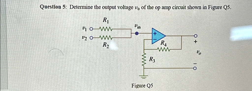 Question 5: Determine the output voltage v(0) of the op-amp circuit ...