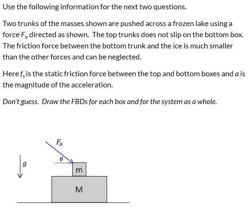 SOLVED Use the following information for the next two questions Two