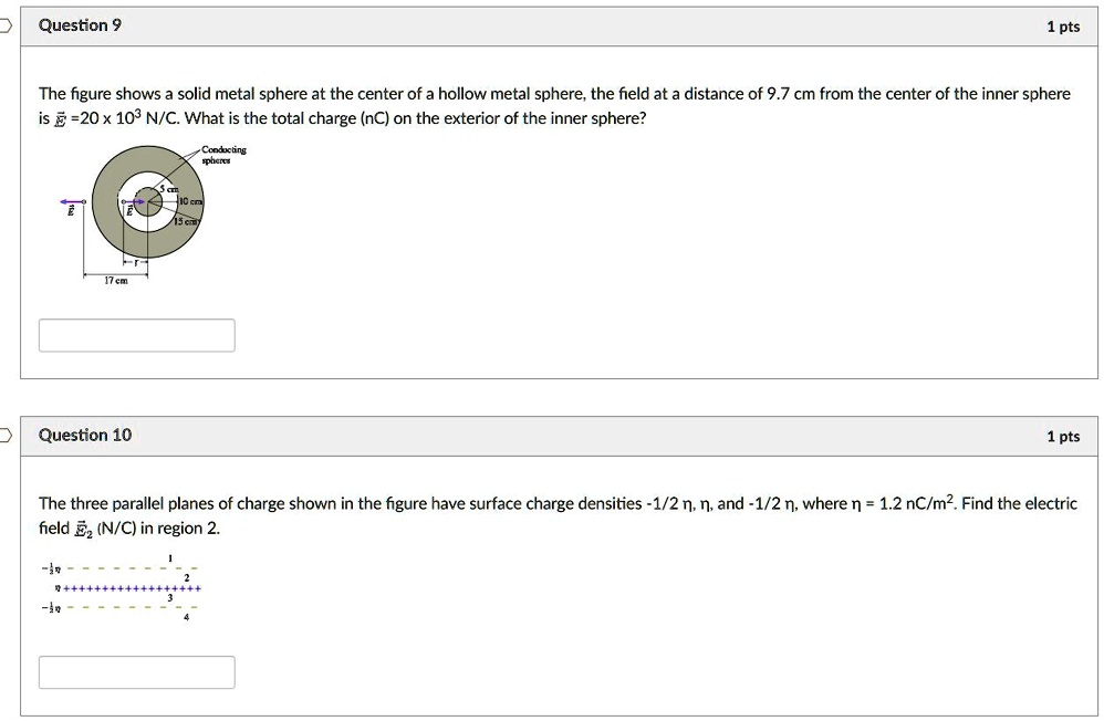 SOLVEDQuestion 9 1 pts The figure shows solid metal sphere at the