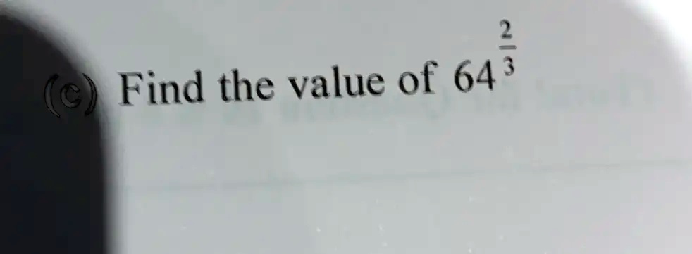 find the value of 64 2 3