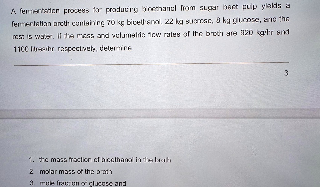 A fermentation process for producing bioethanol from sugar beet pulp ...