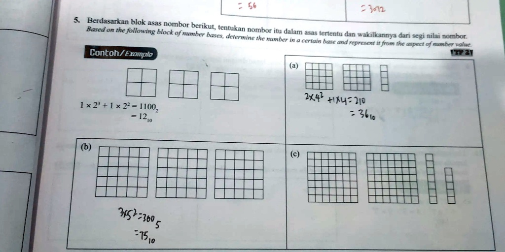 SOLVED: Berdasarkan blok asas nombor berikut; Based on the following ...