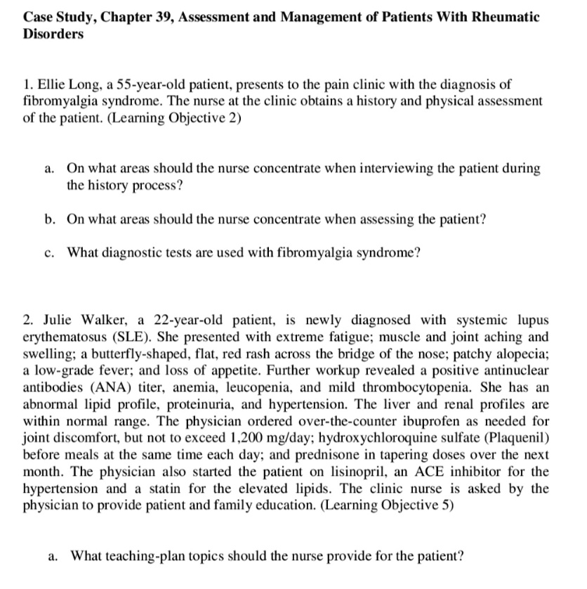 SOLVED Ellie Long, a 55yearold patient, presents to the pain clinic