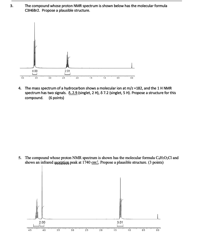 The Compound Whose Proton Nmr Spectrum Is Shown Below Solvedlib 3289