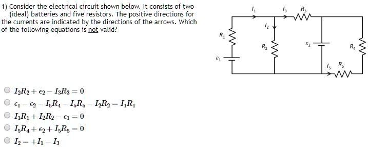 SOLVED: Consider the lectrica circuit shown below: It consists of two ...