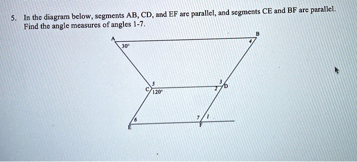 Solved Parallel And Segments Ce And Bf Are Parallel In The Diagram