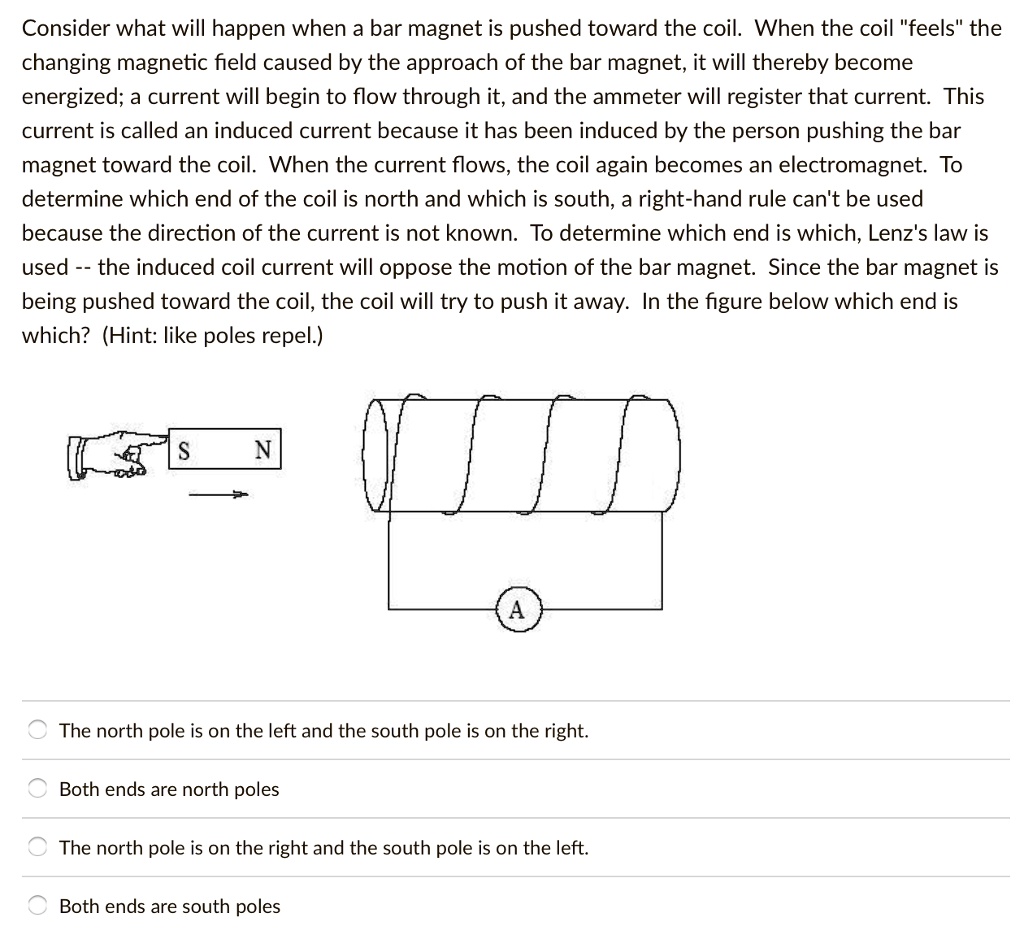 SOLVEDConsider what will happen when a bar is pushed toward the