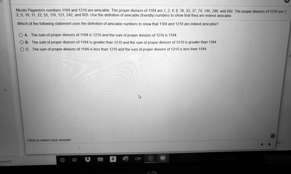 Solved nicolo paganini s numbers 1184 and 1210 are amicable the