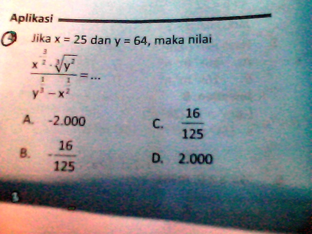 jika x 1 5 dan y 0 25 maka