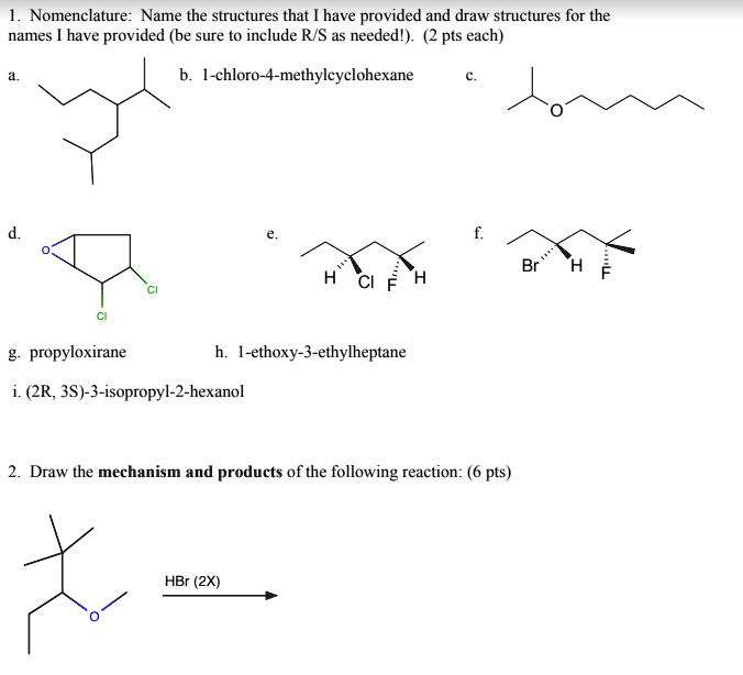 Nomenclature: Name the structures that have provided … - SolvedLib