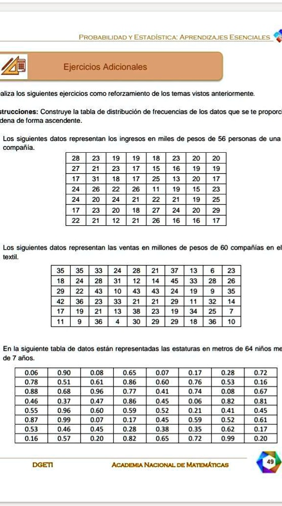 SOLVED: Probabilidad Y Estadística Ayuda FROBABILIDAD ESTADISTICA ...