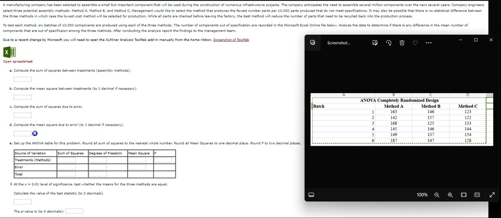 components that are out of specification among the three methods after conducting the analysis report the findings to the management team due to a recent change by microsoft you will need to 94856